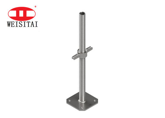 Painted Electric Adjustable Screw 450mm Jack Base Scaffolding