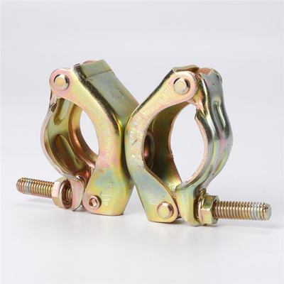 Gold Q235 Steel Scaffolding Parts Pressed 48x8 Swivel Coupler